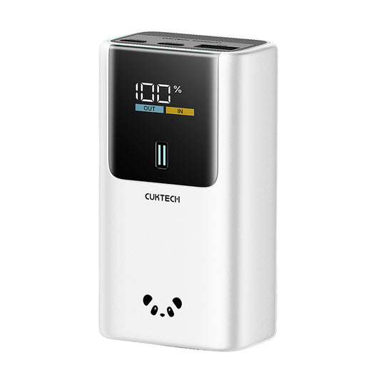 Zunanji akumulator Cuktech PB1055, 10000mAh, 55W, QC + PD, 1 x USB-A - 2 x USB-C, Siva CKPB1055GBTG