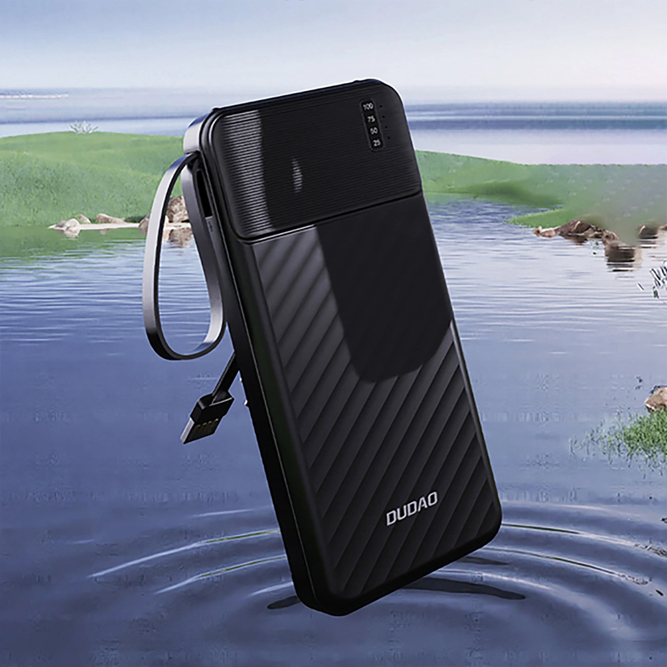 Zunanja baterija Dudao K11 Pro, 20000mAh, 10W, 1 x Lightning - 1 x microUSB - 1 x USB-A - 1 x USB-C, Črna