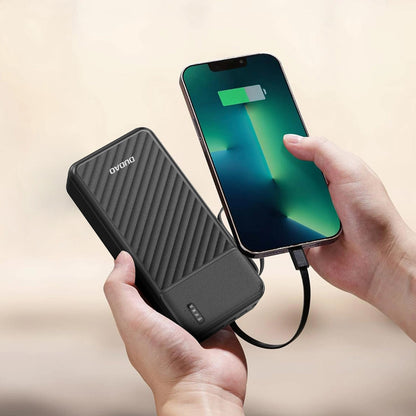 Zunanja baterija Dudao K11 Pro, 20000mAh, 10W, 1 x Lightning - 1 x microUSB - 1 x USB-A - 1 x USB-C, Črna