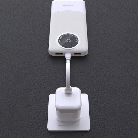 Dudao K12Pro External Battery, 20000mAh, 22.5W, QC + PD, 1 x USB-C - 2 x USB-A, White