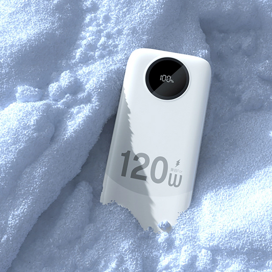 Dudao K13 External Battery, 10000mAh, 120W, QC + PD, 1 x Lightning - 1 x USB-A - 2 x USB-C, White