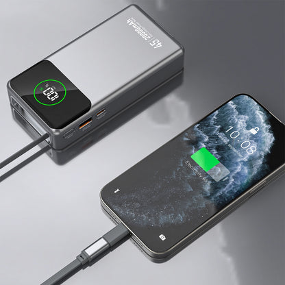Zunanji akumulator Dudao K31 Pro, 20000mAh, 45W, QC + PD, 1 x USB-A - 2 x USB-C, Siva