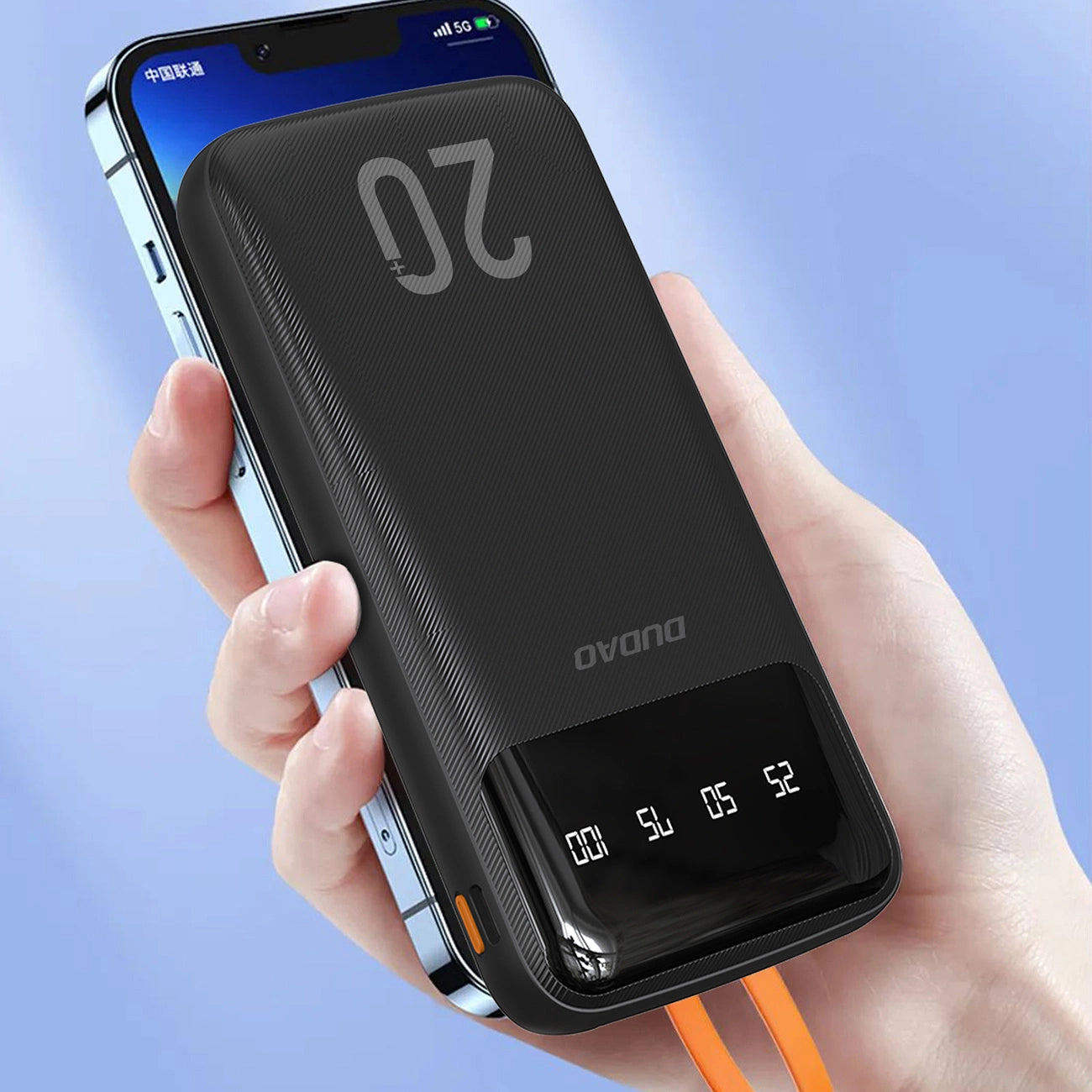 Zunanja baterija Dudao K6Pro+, 20000mAh, 10W, 1 x Lightning - 1 x microUSB - 1 x USB-A - 1 x USB-C, Črna