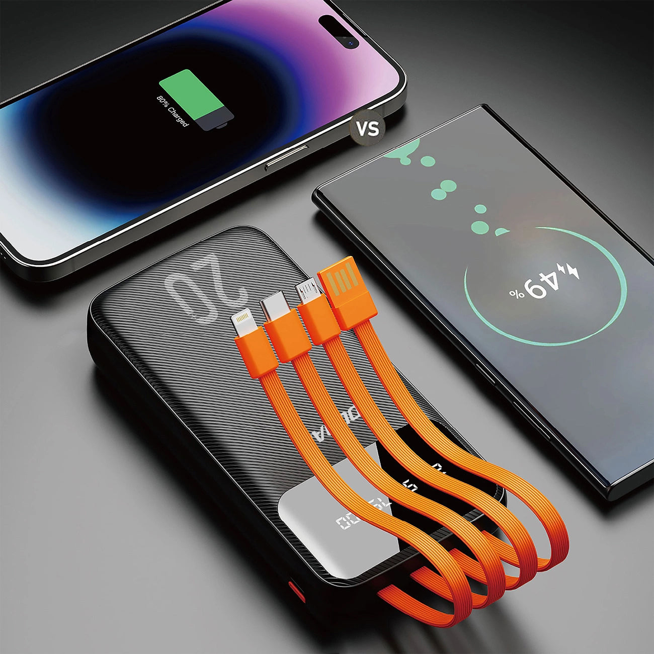 Zunanja baterija Dudao K6Pro+, 20000mAh, 10W, 1 x Lightning - 1 x microUSB - 1 x USB-A - 1 x USB-C, Črna