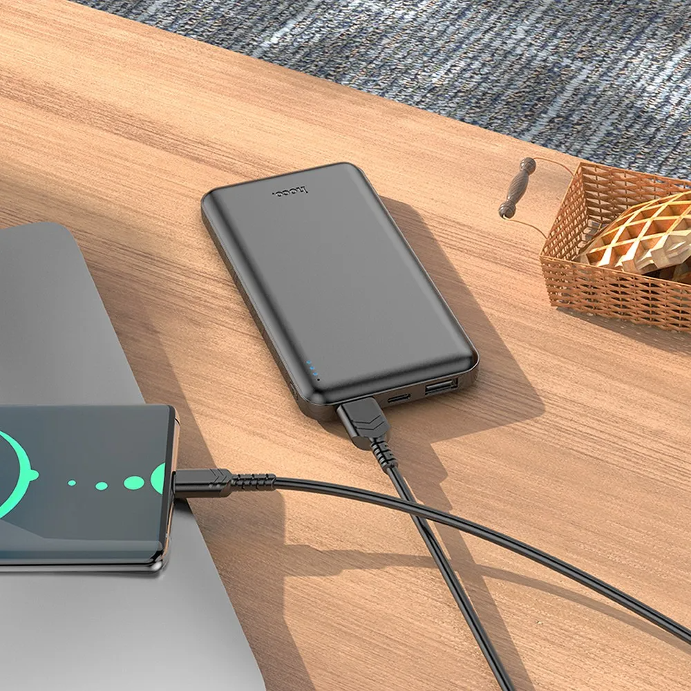 Zunanja baterija HOCO J100, 10000mAh, 10W, 2 x USB-A, črna