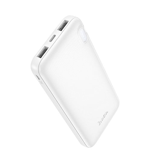 Zunanji akumulator HOCO J128, 10000mAh, 10W, 2 x USB-A, bela