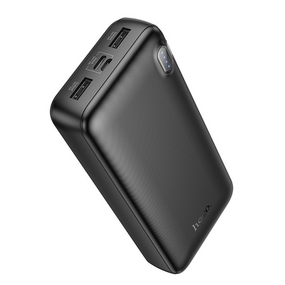Zunanji baterijski paket HOCO J128A, 20000mAh, 10W, 2 x USB-A, Črn, Ponovno zapakiran
