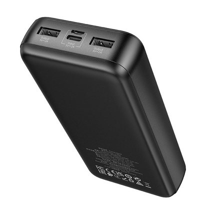 Zunanji baterijski paket HOCO J128A, 20000mAh, 10W, 2 x USB-A, Črn, Ponovno zapakiran
