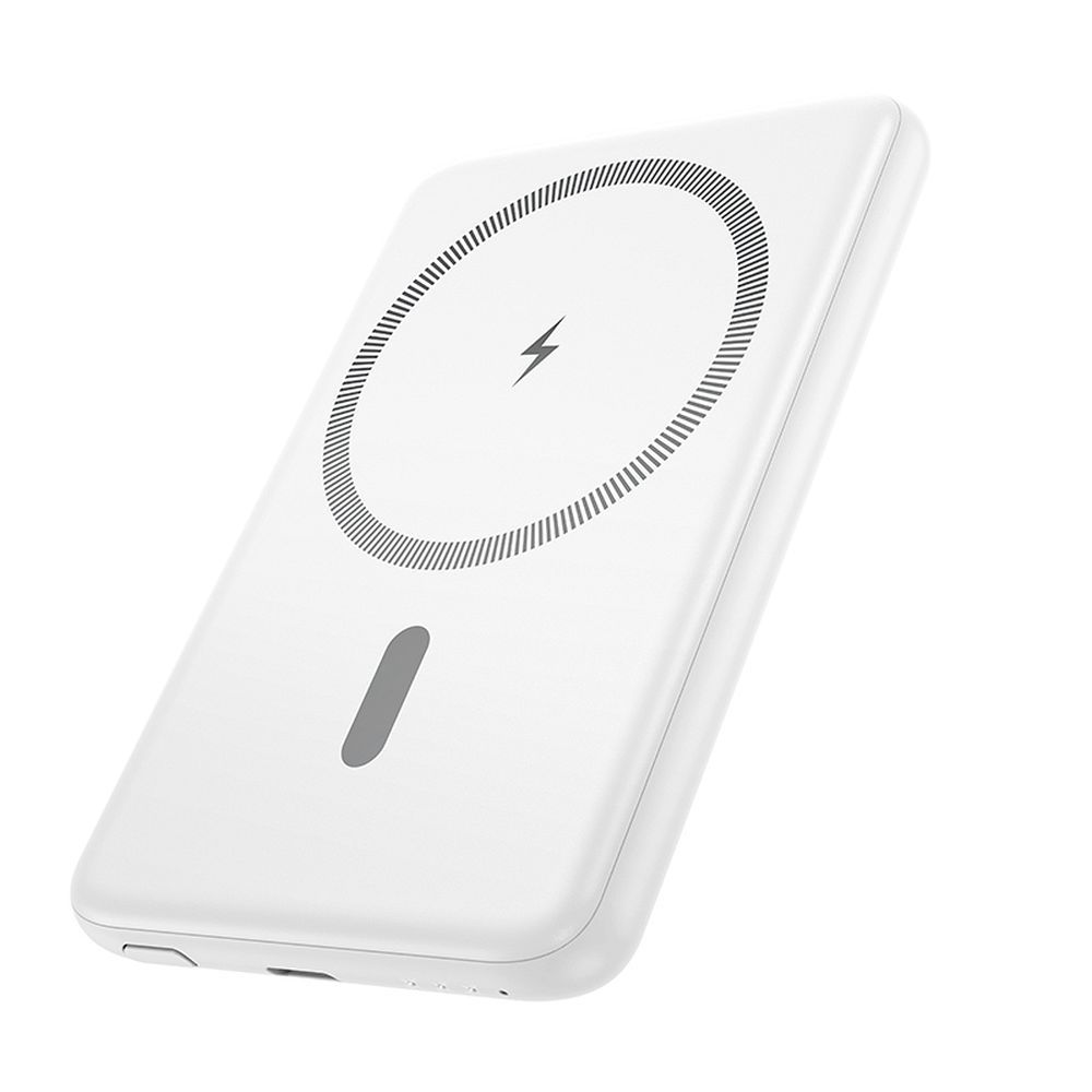 Brezžična zunanja baterija HOCO J140A, 5000mAh, 20W, PD + QI, 1 x USB-C, Bela