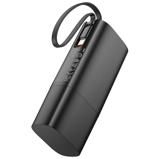 Zunanja baterija HOCO J148 2 v 1, 5000 mAh, 20 W, PD, 2 × USB-C, črna