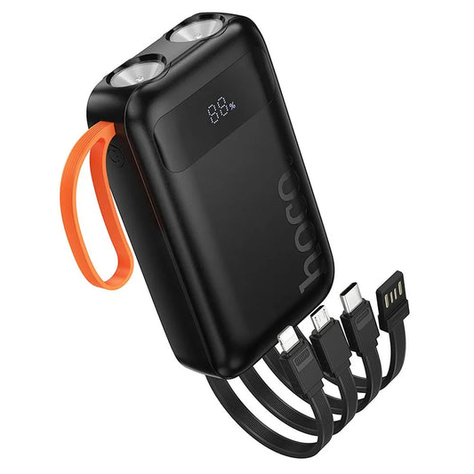 Zunanja baterija HOCO J151, 10000mAh, 10W, 1 x Lightning - 1 x microUSB - 1 x USB-A - 1 x USB-C, Črna