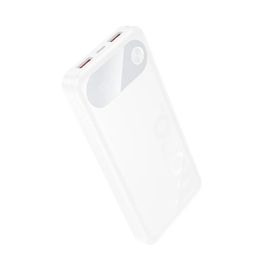 Zunanji akumulator HOCO J154, 10000mAh, 22,5W, QC + PD, 1 x USB-C - 2 x USB-A, bela