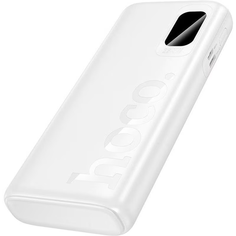 Zunanji baterijski polnilec HOCO J158 Pro Runner, 10000mAh, 22.5W, QC + PD, 1 x USB-C - 2 x USB-A, bela
