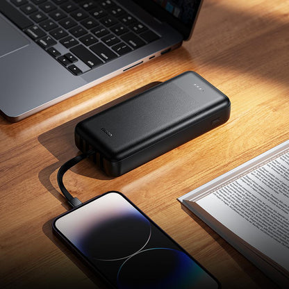 Zunanja baterija HOCO J163A, 20000 mAh, 10 W, 1 × Lightning – 1 × microUSB – 1 × USB-C – 2 × USB-A, črna
