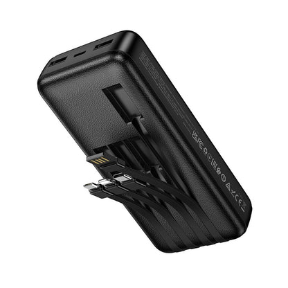 Zunanja baterija HOCO J163A, 20000 mAh, 10 W, 1 × Lightning – 1 × microUSB – 1 × USB-C – 2 × USB-A, črna