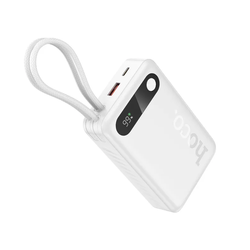 Zunanji akumulator HOCO J171A, 20000mAh, 22,5W, QC + PD, 1 x Lightning - 1 x USB-A - 2 x USB-C, Bela