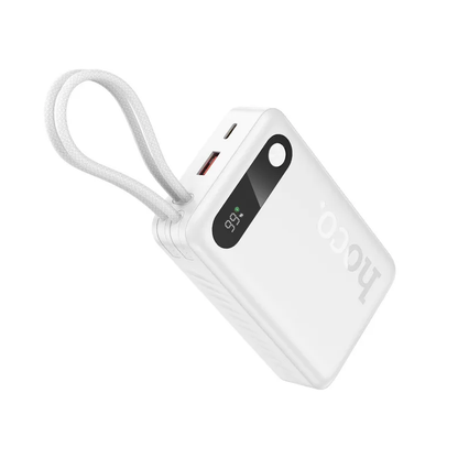 Zunanji akumulator HOCO J171A, 20000mAh, 22,5W, QC + PD, 1 x Lightning - 1 x USB-A - 2 x USB-C, Bela