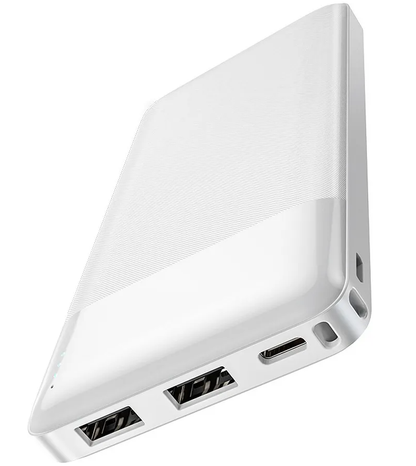 Zunanja baterija HOCO J72, 10000mAh, 10W, 2 x USB-A, Bela