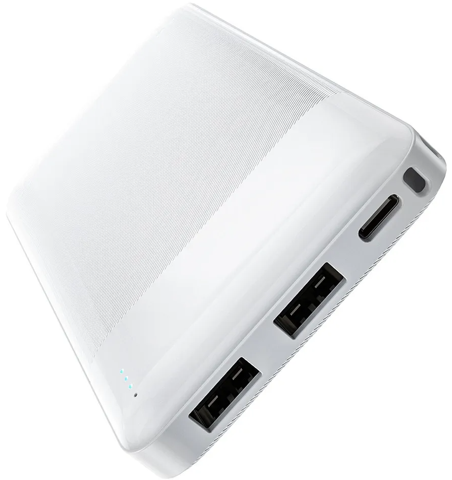 Zunanja baterija HOCO J72, 10000mAh, 10W, 2 x USB-A, Bela