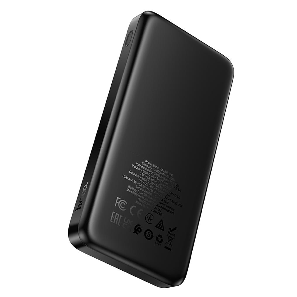 Zunanja baterija HOCO Q42, 10000 mAh, 30 W, QC + PD, 1 x USB-A - 1 x USB-C, črna