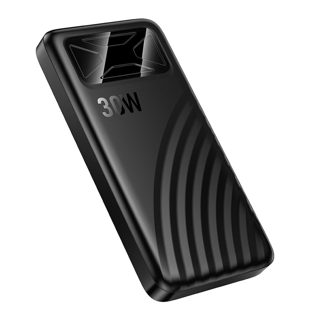 Zunanja baterija HOCO Q42, 10000 mAh, 30 W, QC + PD, 1 x USB-A - 1 x USB-C, črna