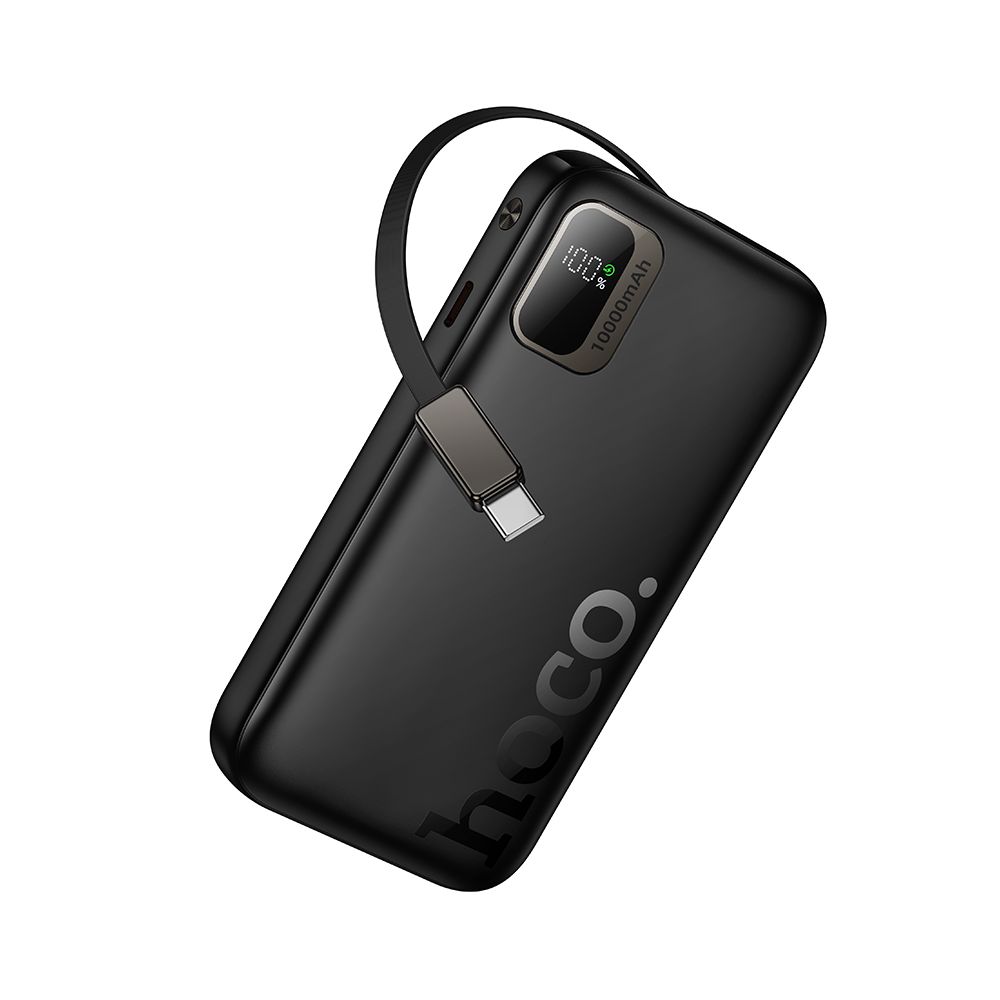 Zunanji akumulator HOCO Q51, 10000mAh, 20W, PD, 2 x USB-C, Črn
