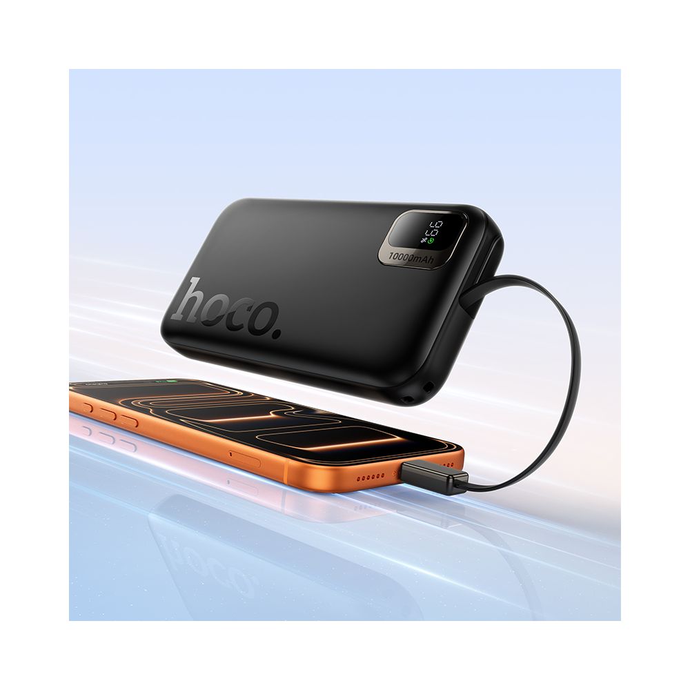 Zunanji akumulator HOCO Q51, 10000mAh, 20W, PD, 2 x USB-C, Črn