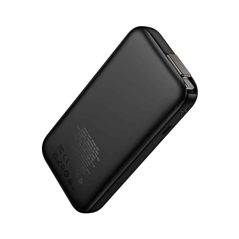 Zunanji akumulator HOCO Q51, 10000mAh, 20W, PD, 2 x USB-C, Črn