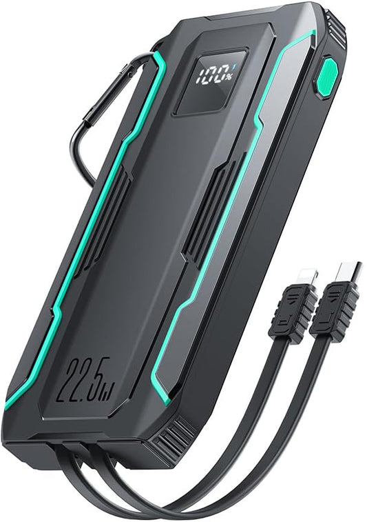 Zunanja baterija Joyroom JR-L017, 10000mAh, 22.5W, QC + PD, 1 x Lightning - 1 x USB-A - 2 x USB-C, Črna