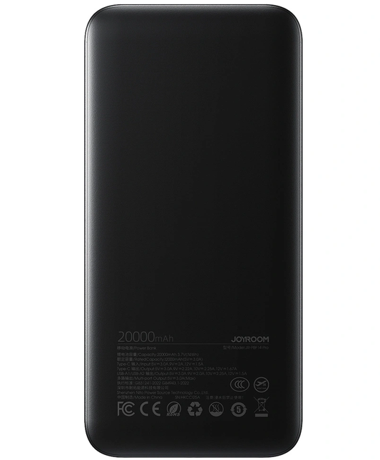 Zunanja baterija Joyroom JR-PBF14 Pro, 20000mAh, 22.5W, QC + PD, 1 x USB-C - 2 x USB-A, Črna