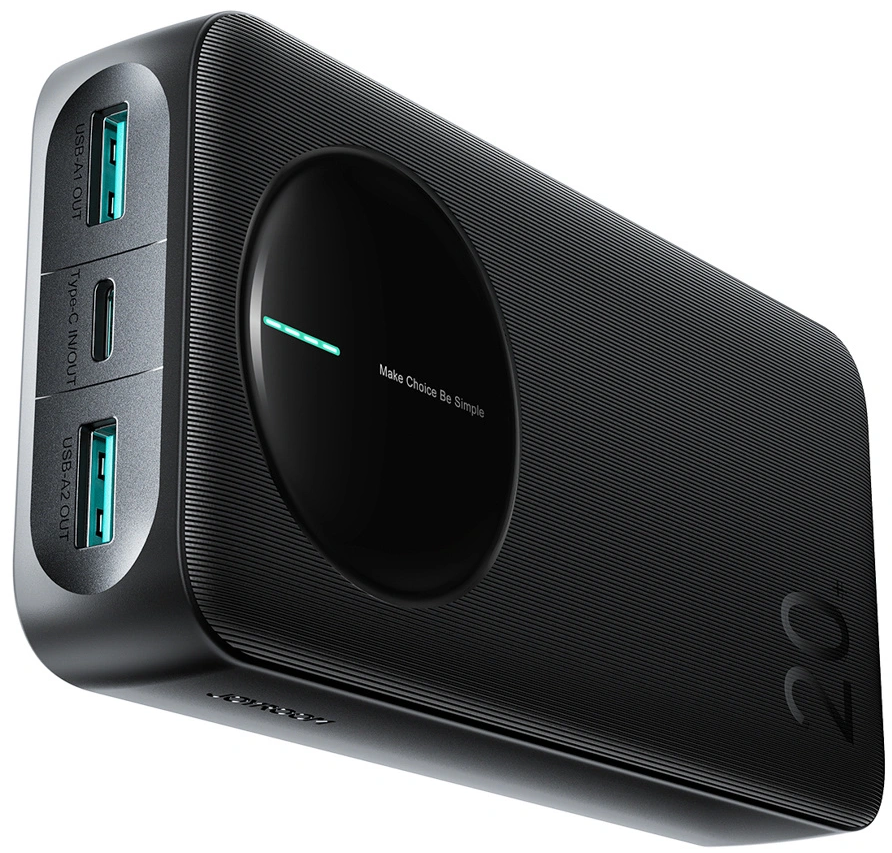 Zunanja baterija Joyroom JR-PBF14 Pro, 20000mAh, 22.5W, QC + PD, 1 x USB-C - 2 x USB-A, Črna