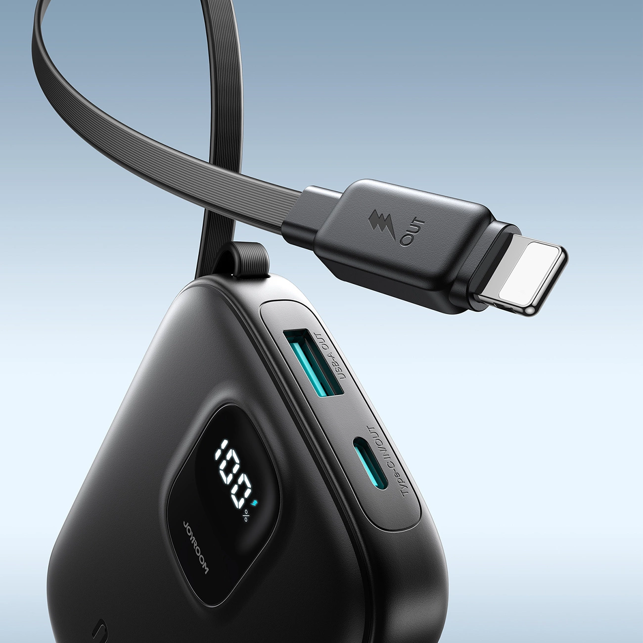 Zunanja baterija Joyroom JR-PBF18, 10000mAh, 22.5W, QC + PD, 1 x Lightning - 1 x USB-A - 1 x USB-C, Črna