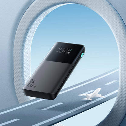 Zunanja baterija Joyroom JR-PBF20, 10000mAh, 25W, QC + PD, 1 x USB-C - 2 x USB-A, Črna