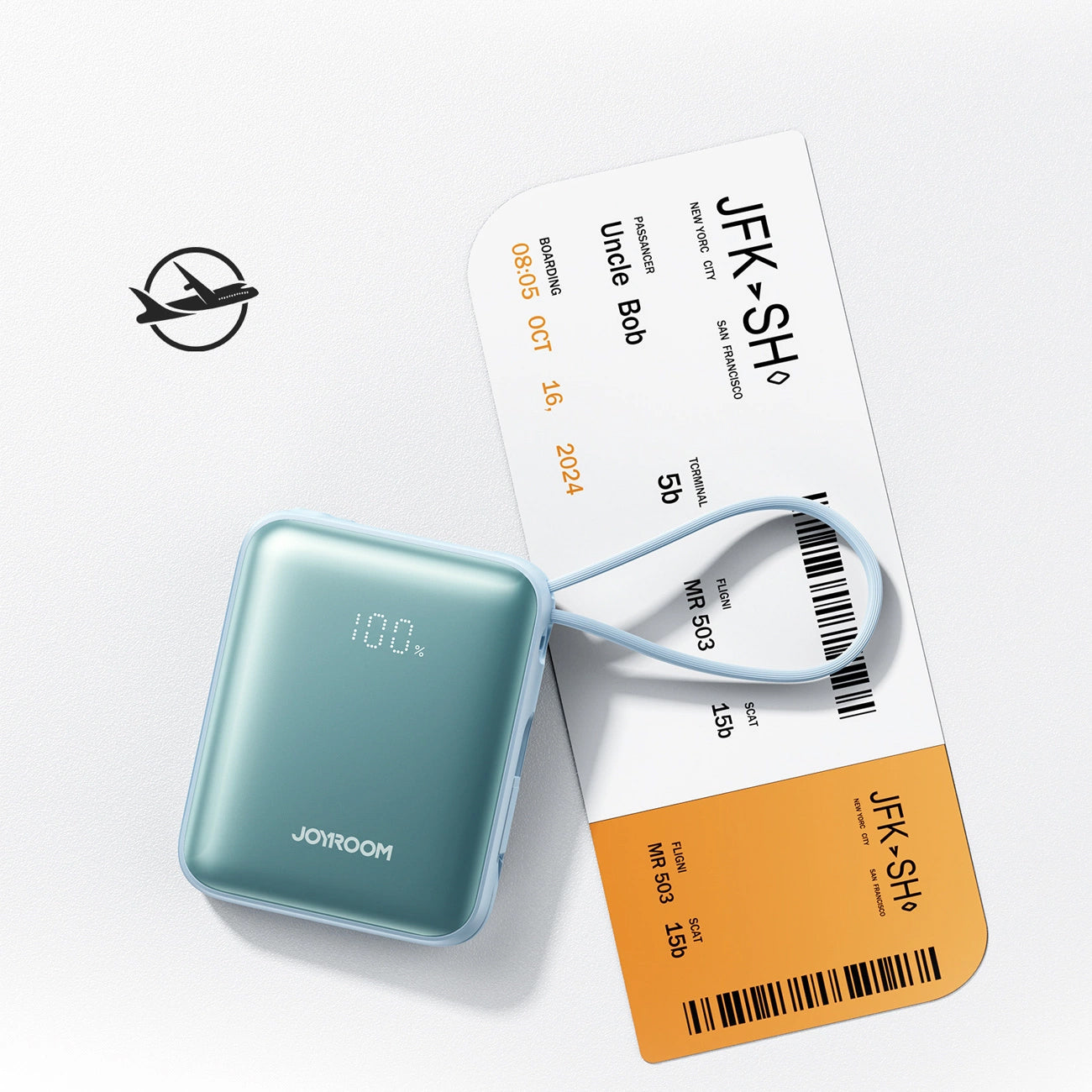 Zunanja baterija Joyroom JR-PBF27, 10000mAh, 22.5W, PD, 1 x Lightning - 2 x USB-C, Modra