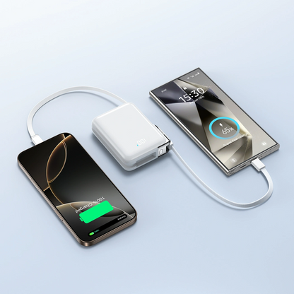 Zunanja baterija Joyroom JR-PBF27 Pro, 10000mAh, 30W, QC + PD, 1 x Lightning - 2 x USB-C, Bela