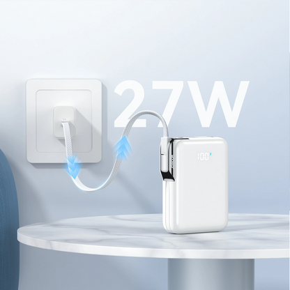 Zunanja baterija Joyroom JR-PBF27 Pro, 10000mAh, 30W, QC + PD, 1 x Lightning - 2 x USB-C, Bela