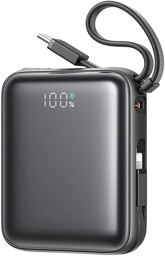 Zunanja baterija Joyroom JR-PBF27, 10000mAh, 22.5W, QC + PD, 1 x Lightning - 2 x USB-C, Črna