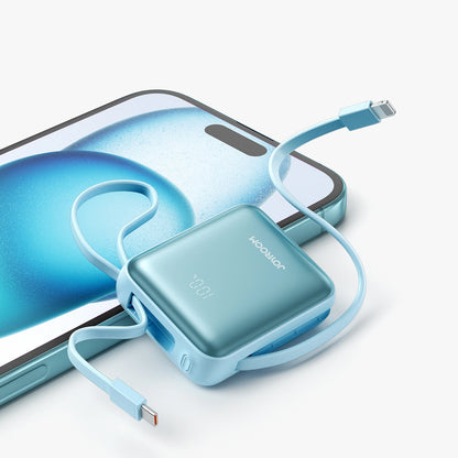 Zunanja baterija Joyroom JR-PBF27, 10000mAh, 22.5W, PD, 1 x Lightning - 2 x USB-C, Modra