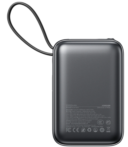 Zunanja baterija Joyroom JR-PBF29, 20000mAh, 22.5W, QC + PD, 1 x Lightning - 2 x USB-C, Črna