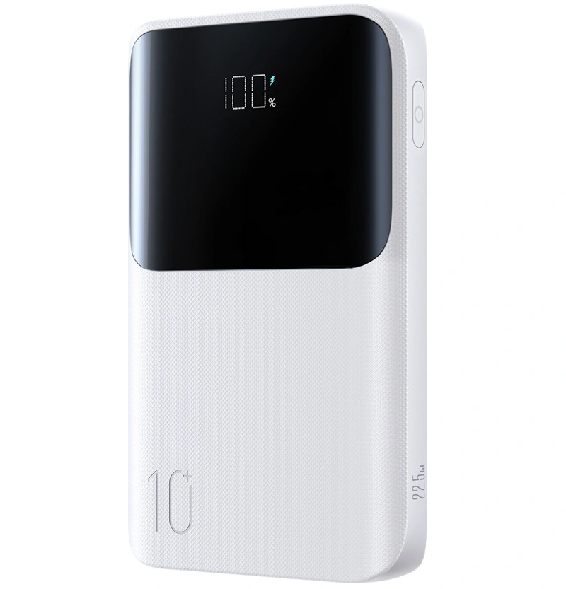 Zunanja baterija Joyroom JR-QP191, 10000mAh, 22.5W, QC + PD, 1 x USB-A - 2 x USB-C, Bela