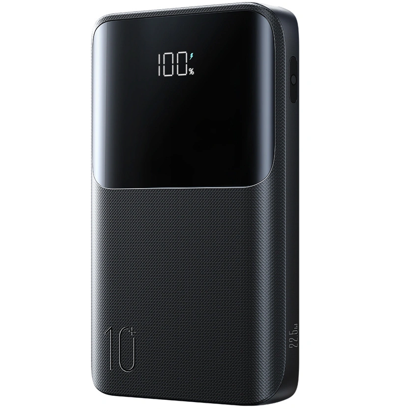 Zunanja baterija Joyroom JR-QP191, 10000mAh, 22.5W, QC + PD, 1 x USB-A - 2 x USB-C, Črna