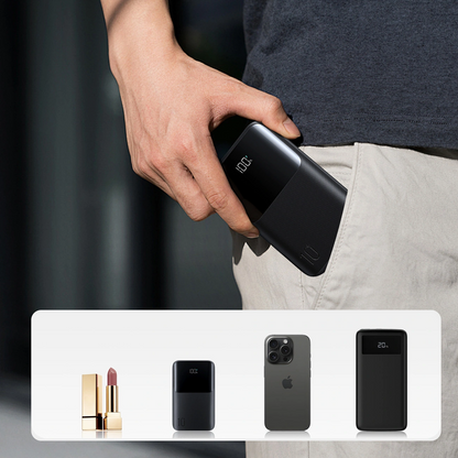 Zunanja baterija Joyroom JR-QP191, 10000mAh, 22.5W, QC + PD, 1 x USB-A - 2 x USB-C, Črna