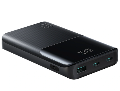 Zunanja baterija Joyroom JR-QP191, 10000mAh, 22.5W, QC + PD, 1 x USB-A - 2 x USB-C, Črna