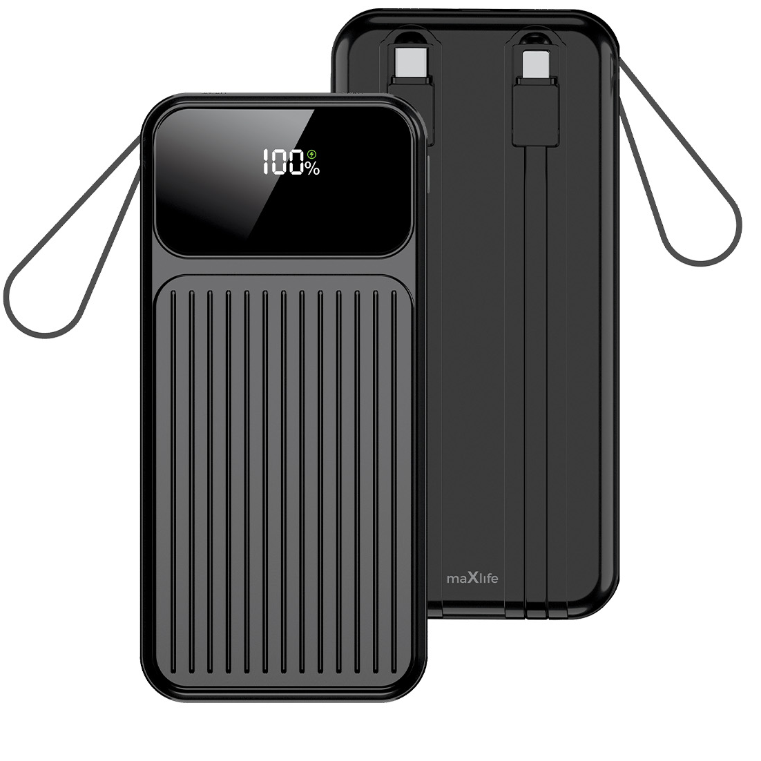 Zunanja baterija MaXlife MXPB-06, 10000mAh, 22.5W, QC + PD, 1 x Lightning - 2 x USB-A - 2 x USB-C, Črna