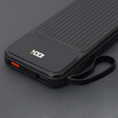 Zunanja baterija MaXlife MXPB-06, 10000mAh, 22.5W, QC + PD, 1 x Lightning - 2 x USB-A - 2 x USB-C, Črna