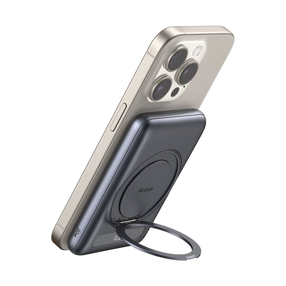 Zunanja baterija Wireless McDodo MC-8361 Meta, 5000mAh, 20W, PD + FQI, 1 x QI - 1 x USB-C, Siva
