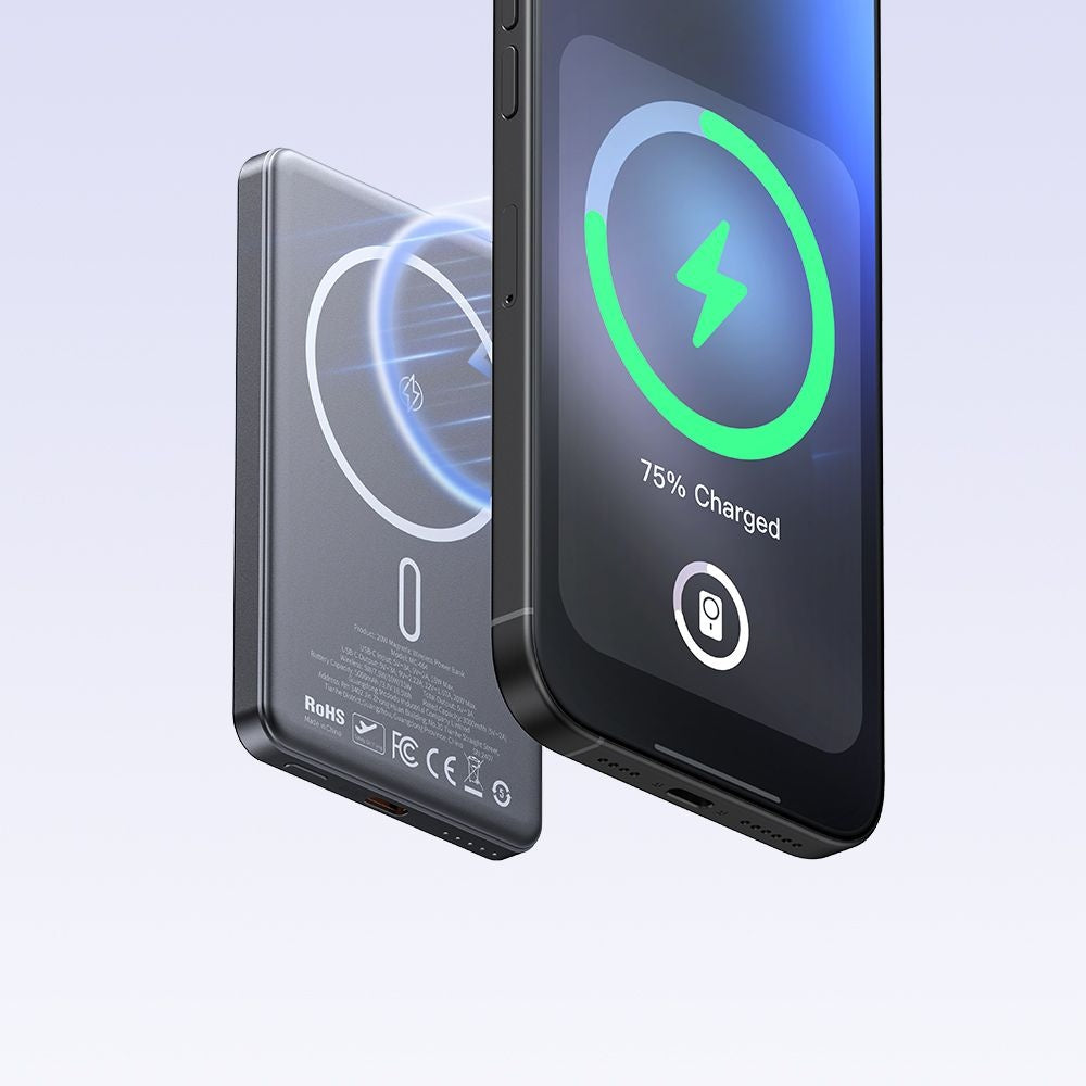 Zunanja baterija Wireless McDodo MC-4641 Meta, 5000mAh, 20W, PD + FQI, 1 x QI - 1 x USB-C, črna