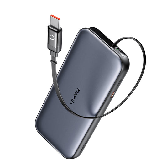 Zunanji akumulator McDodo MC-5920 MetaFree, 10000mAh, 45W, PD, 2 x USB-C, siva