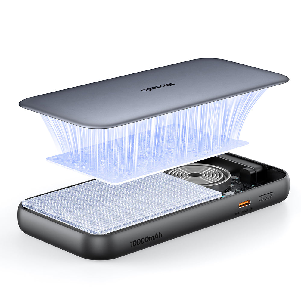 Zunanji akumulator McDodo MC-5920 MetaFree, 10000mAh, 45W, PD, 2 x USB-C, siva