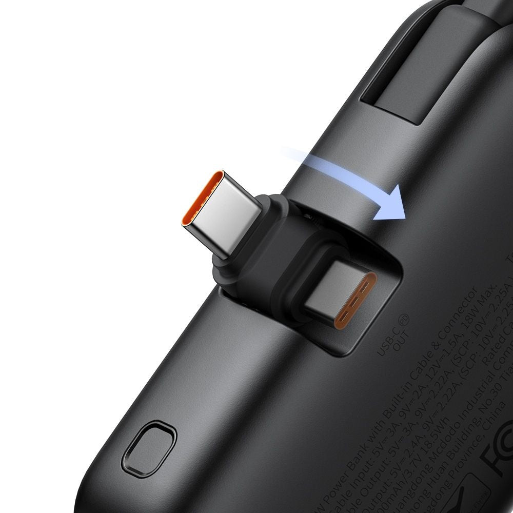 Zunanja baterija McDodo MC-7760 Freekit, 5000mAh, 22.5W, PD, 3 x USB-C, črna